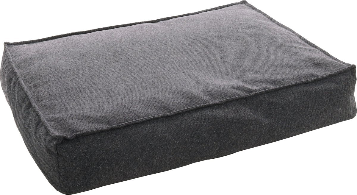 Flamingo Hondenkussen – avalon rechthoekig donkergrijs – orthopedisch memory foam – 100x70x18 cm – afneembare hoes antislip bodem