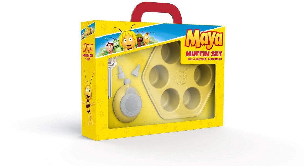 Maya De Bij muffinbakvorm - 6 muffins - siliconen - ovenbestendig tot 220°c - geel