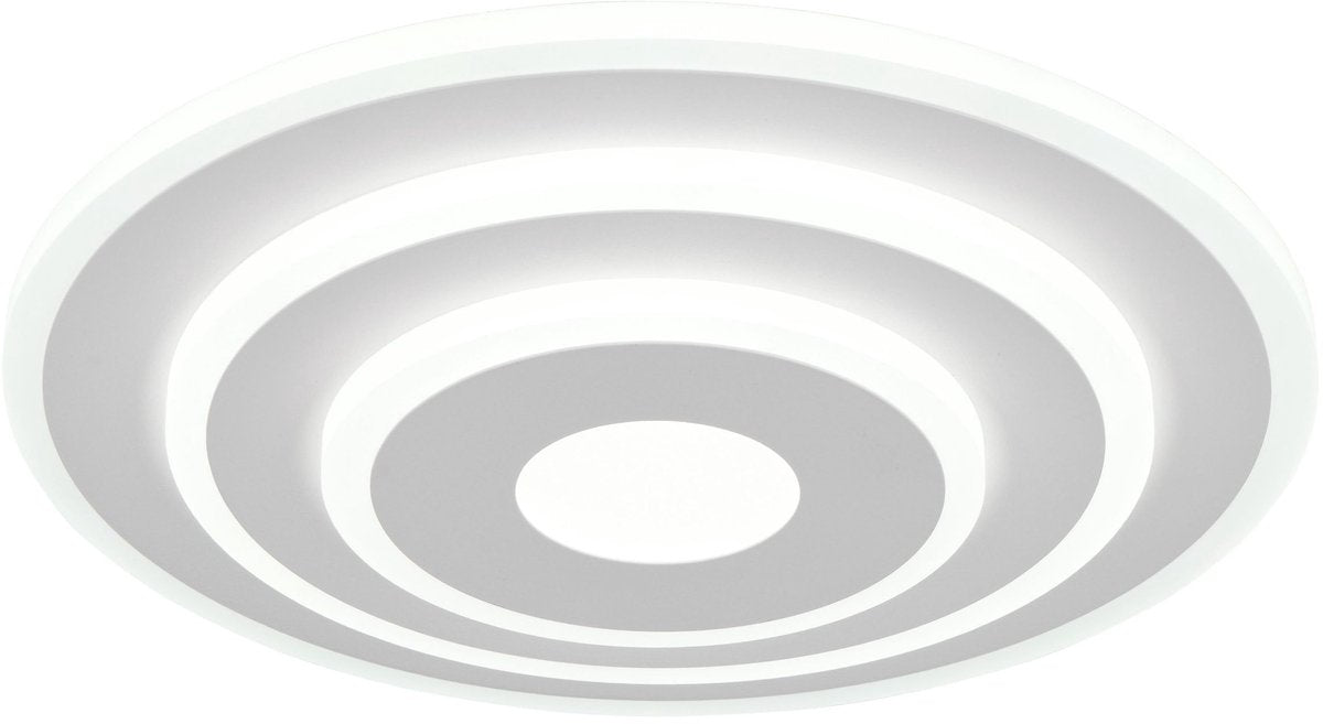 RL LIVE YOUR LIGHT Reality goya - plafondlamp - wit mat - incl. 1x smd 35 w - afstandsbediening - geintegreerde dimmer - traploos instelbare lichtkleur - nachtlampje - dimbaar met schakelaar - wand- en plafondmontage - geheugenfunctie