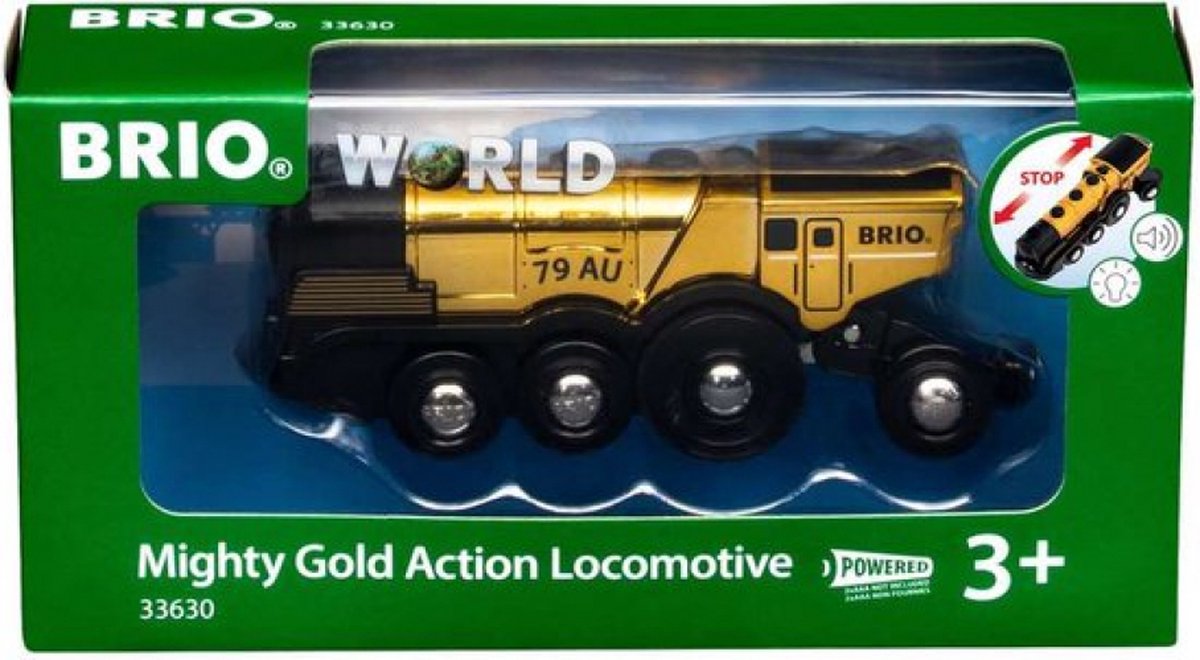 BRIO mighty gold actie locomotief - 33630