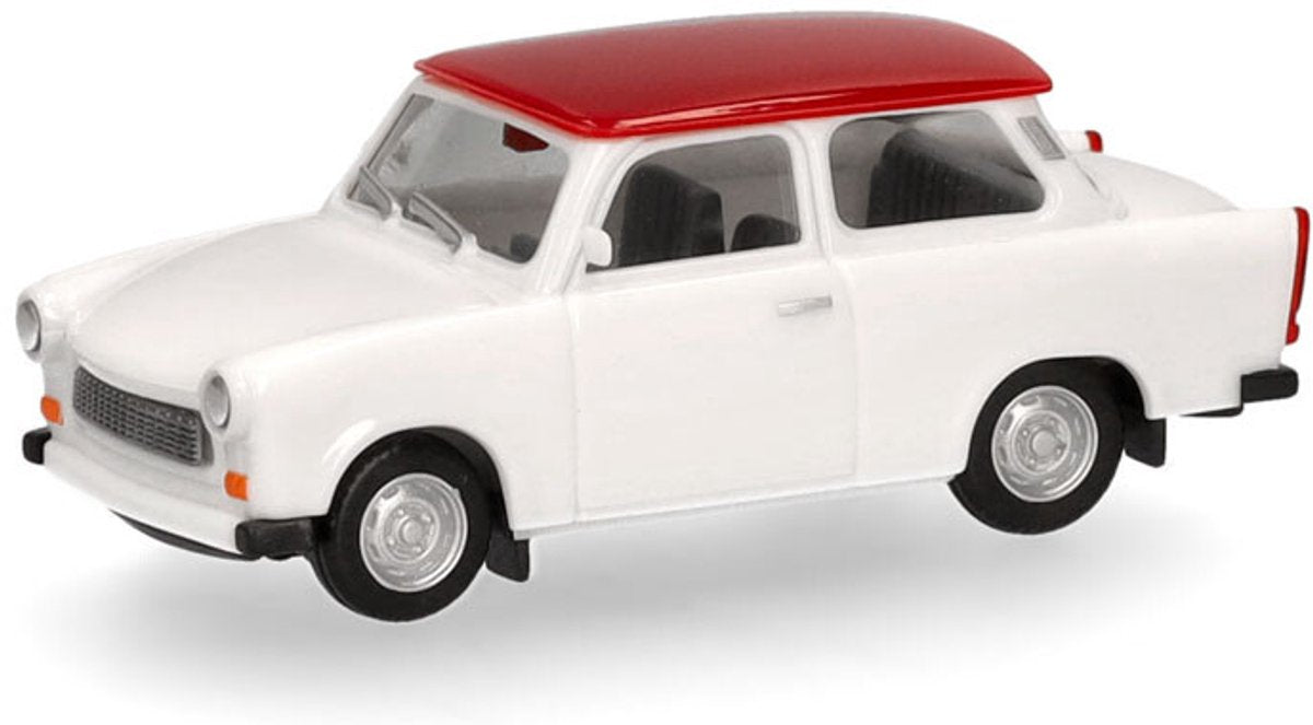 Herpa Trabant 601 limousine, wit (dak rood)
