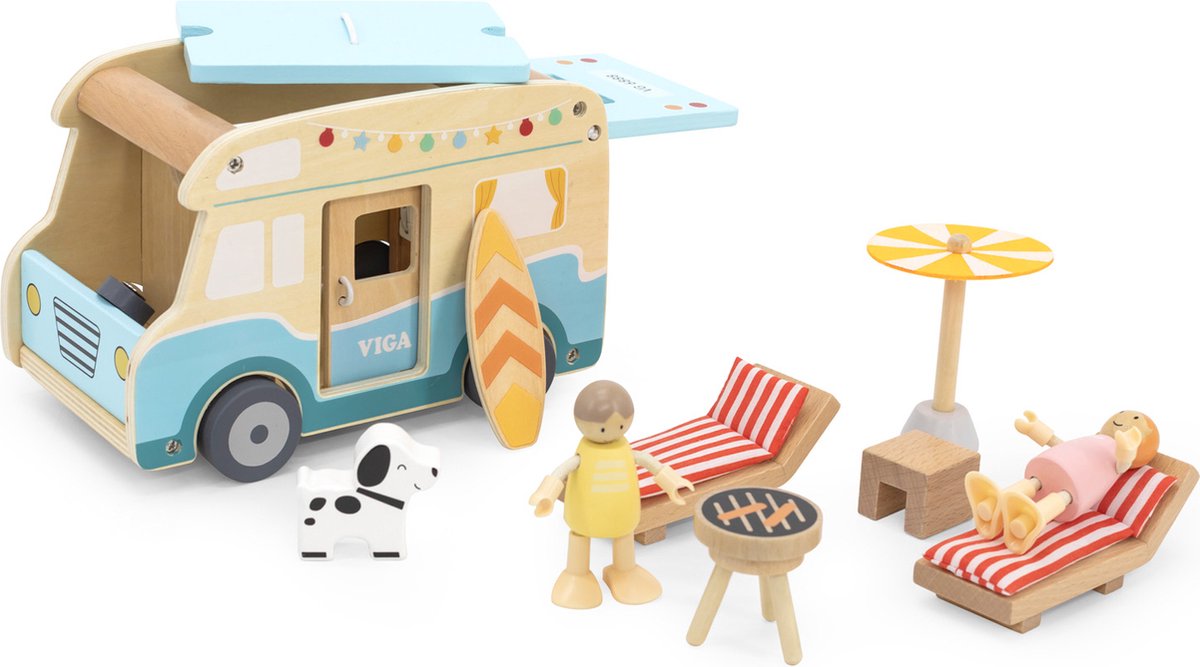 Viga Camper van wooden play set (3y+)