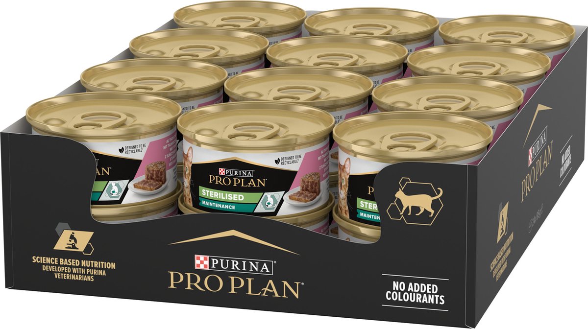 Pro Plan sterilised adult kat - kattenvoer natvoer - zalm tonijn - 24x 85 g