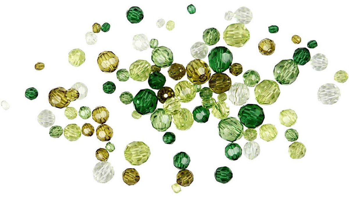 Creativ Company Creotime facetkralen mix groen 250 g