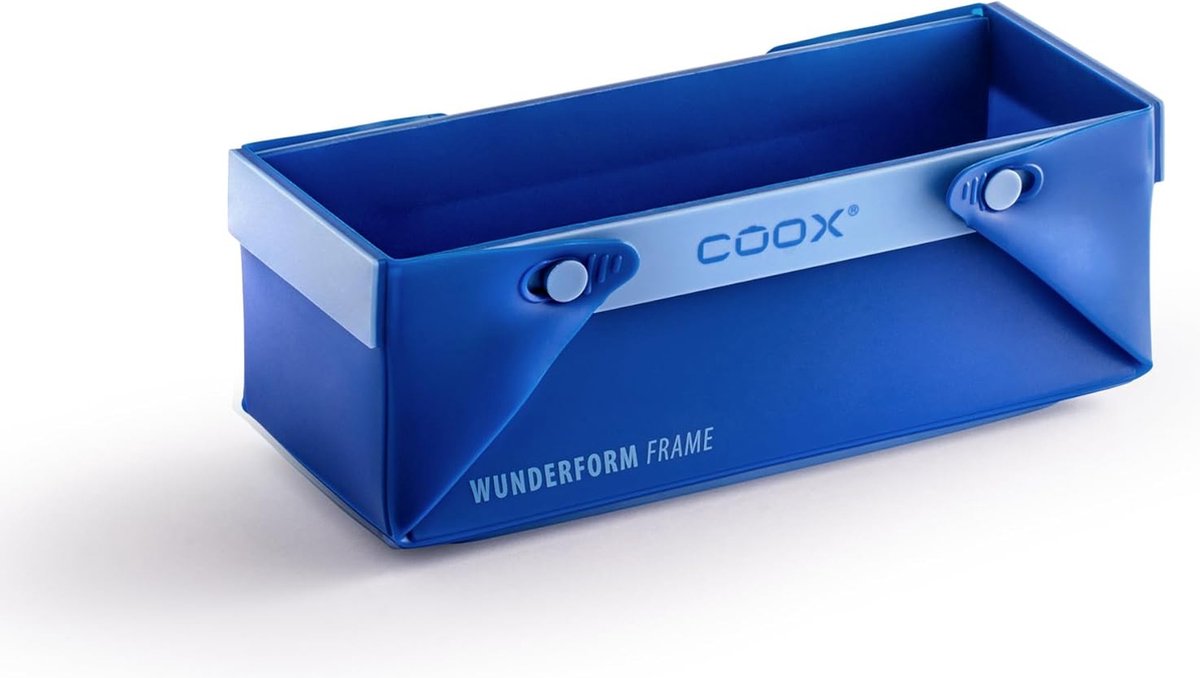 Merkloos Sans Marque Frame s in blauw, de eerste opvouwbare bakvorm, ruimtebesparende siliconen bakvorm, bpa-vrij