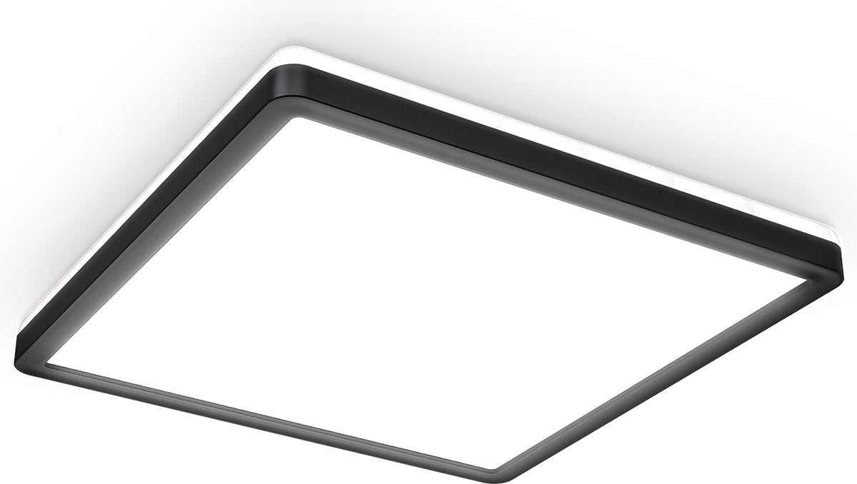 Briloner B.k.licht - led paneel met indirecte achtergrondverlichting i plafondlamp met backlight i ultra plat 28mm i neutraal wit licht kleur i 293x293mm