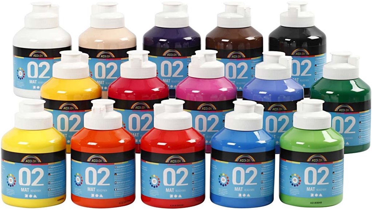 A-Color acrylverf, 02 - matt, 15x500 ml