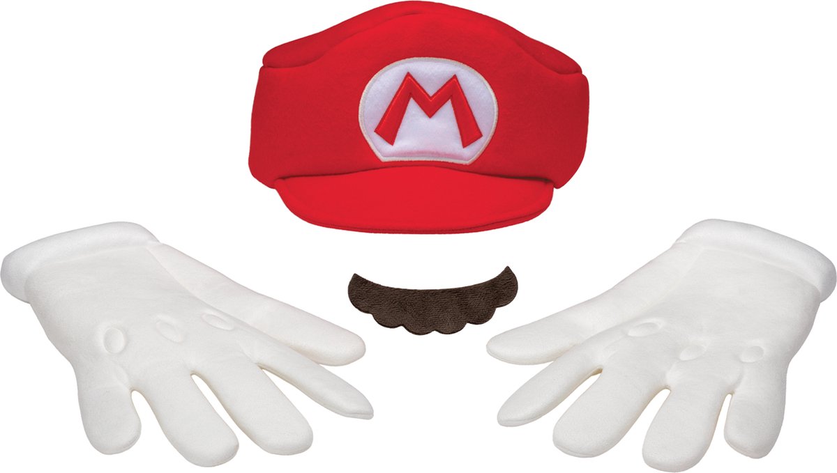 Disguise Nintendo - super mario bros, mario elevated volwassenen accessoireset, maat one size