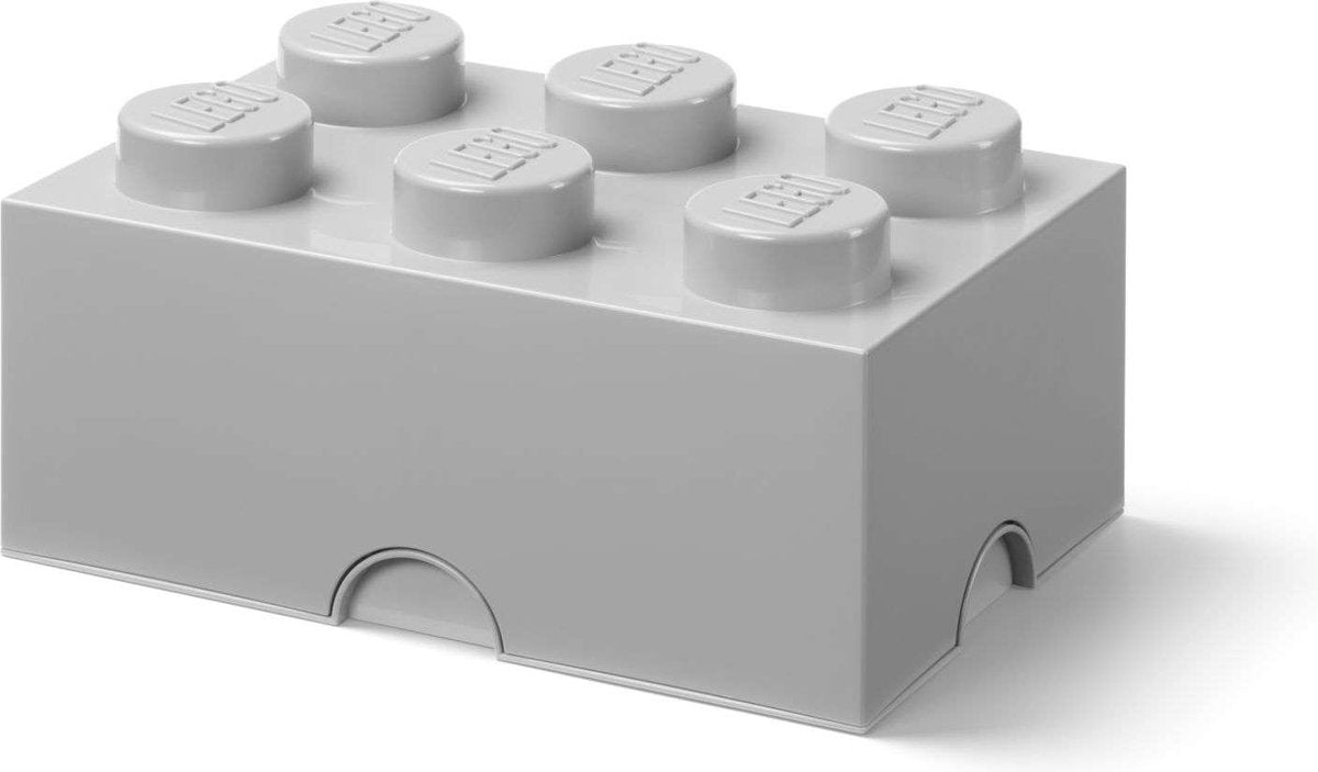 LEGO - opbergbox brick 6 - nylon - grijs