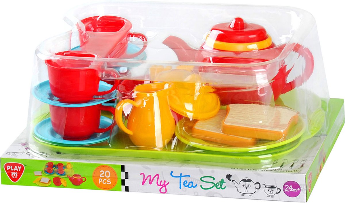 Playgo Play theeset speelgoed - 20-delig servies voor kinderen - vanaf 3 jaar