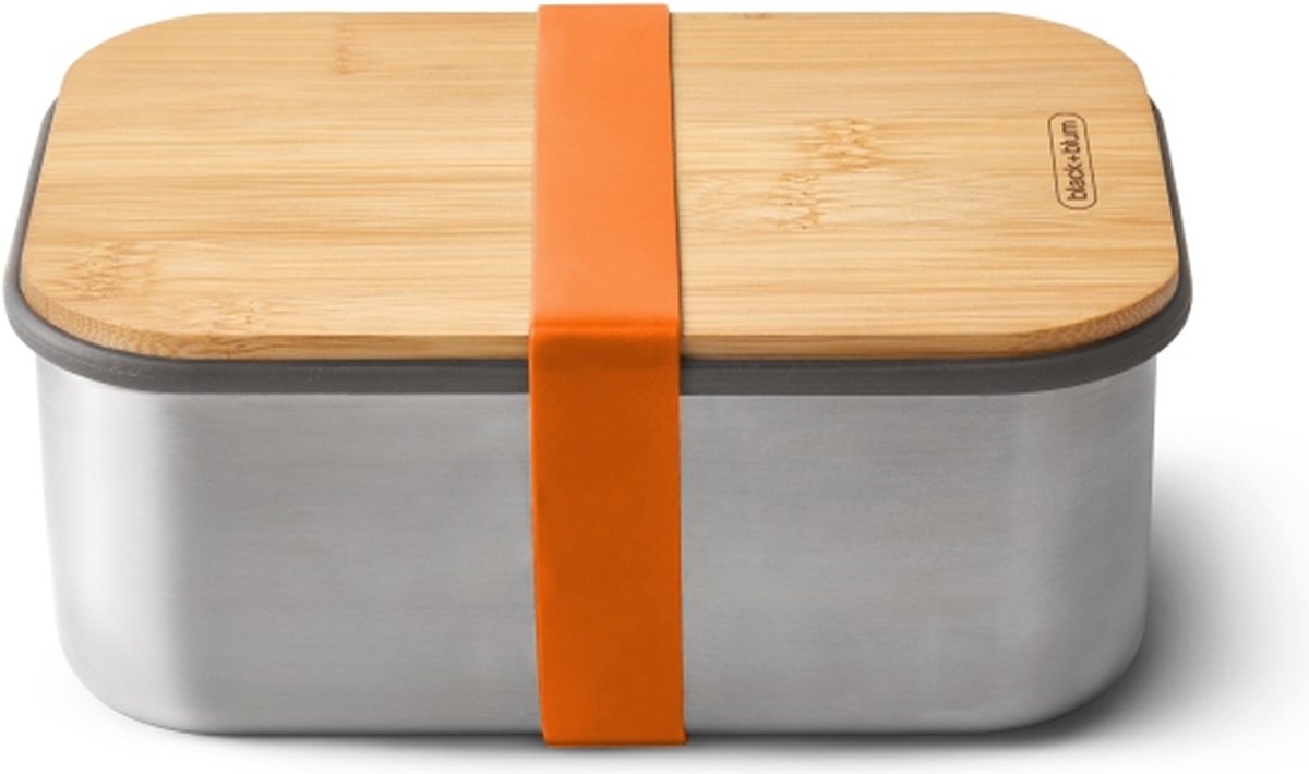 Black Blum Black+blum rvs broodtrommel - 1.25 ltr - oranje