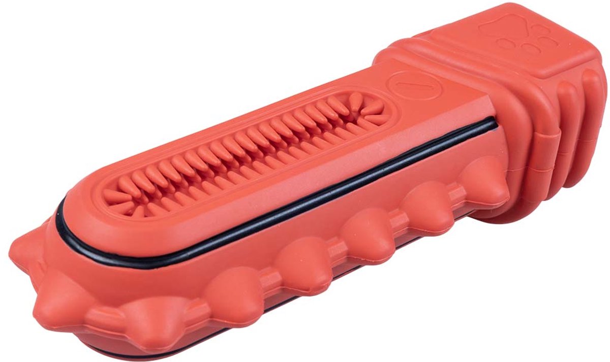 Duvo Plus playtime kauwspeeltje griplay kettingzaag voor honden 20x7x5.5cm rood