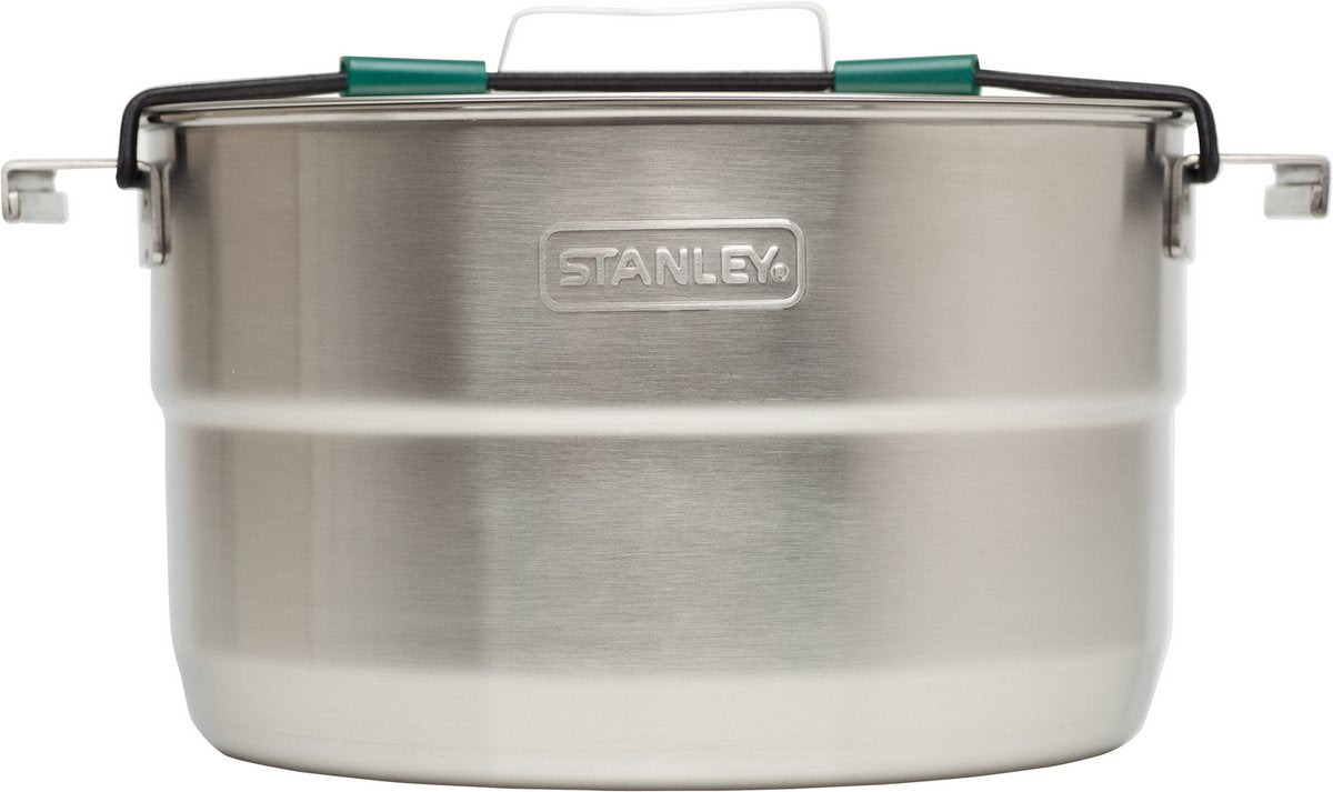 Stanley adventure full kitchen basecamp cook set 3.5l - 11-delige pannenset - lichtgewicht roestvrijstalen pan - voor backpacken, wandelen en kamperen - campingpannen - vaatwasserbestendig