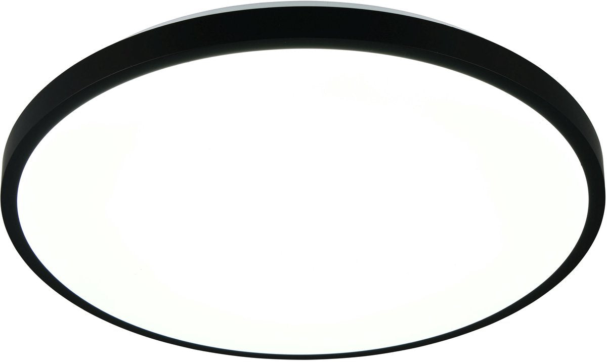 RL LIVE YOUR LIGHT Reality slope - plafondlamp - zwart mat - incl. 1x smd 34 w - afstandsbediening - geintegreerde dimmer - traploos instelbare lichtkleur - nachtlampje - dimbaar met schakelaar - niet geschikt voor externe dimmer - geheugenfunctie - timer