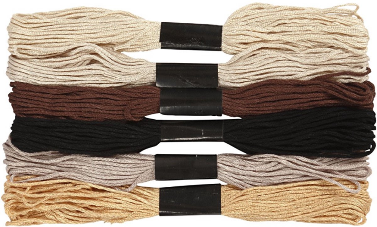 Creativ Company Cc borduurgaren 1 mm bruin 6 stuks