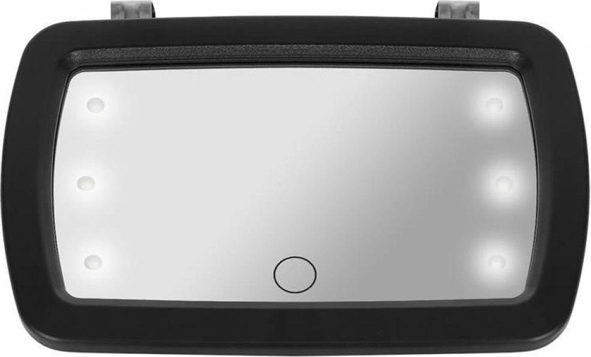 Merkloos Sans Marque Baby-autospiegel voor achterbank - onbreekbaar - led-babyspiegel voor in de auto 360 graden rotatie - ideaal voor op vakantie