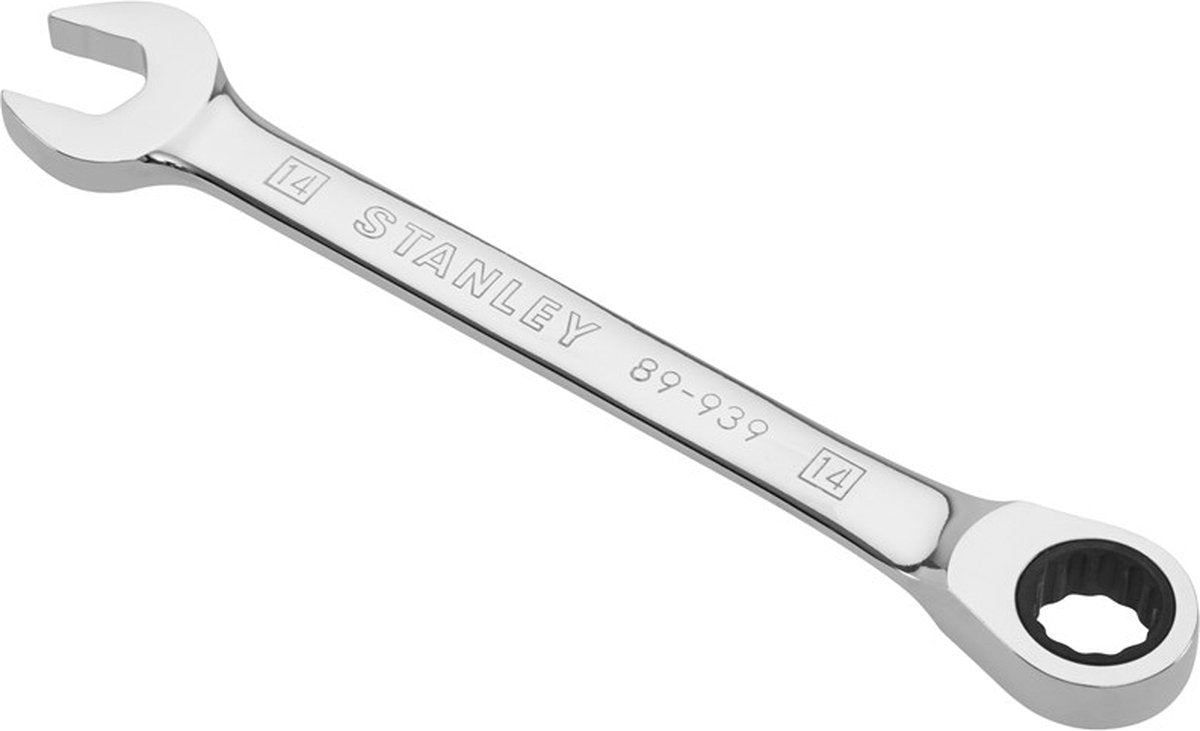 STANLEY steek-ringsleutels+ratelring 14mm