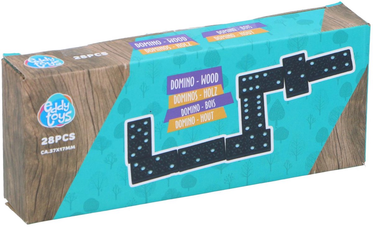 Eddy Toys Houten dominoset, 28dlg.