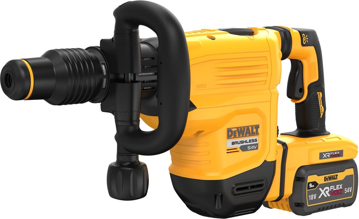 DeWalt gereedschap - 54v accu-breekhamer sds max, 2x accu's 9,0 ah flexvolt, lader dch832x2
