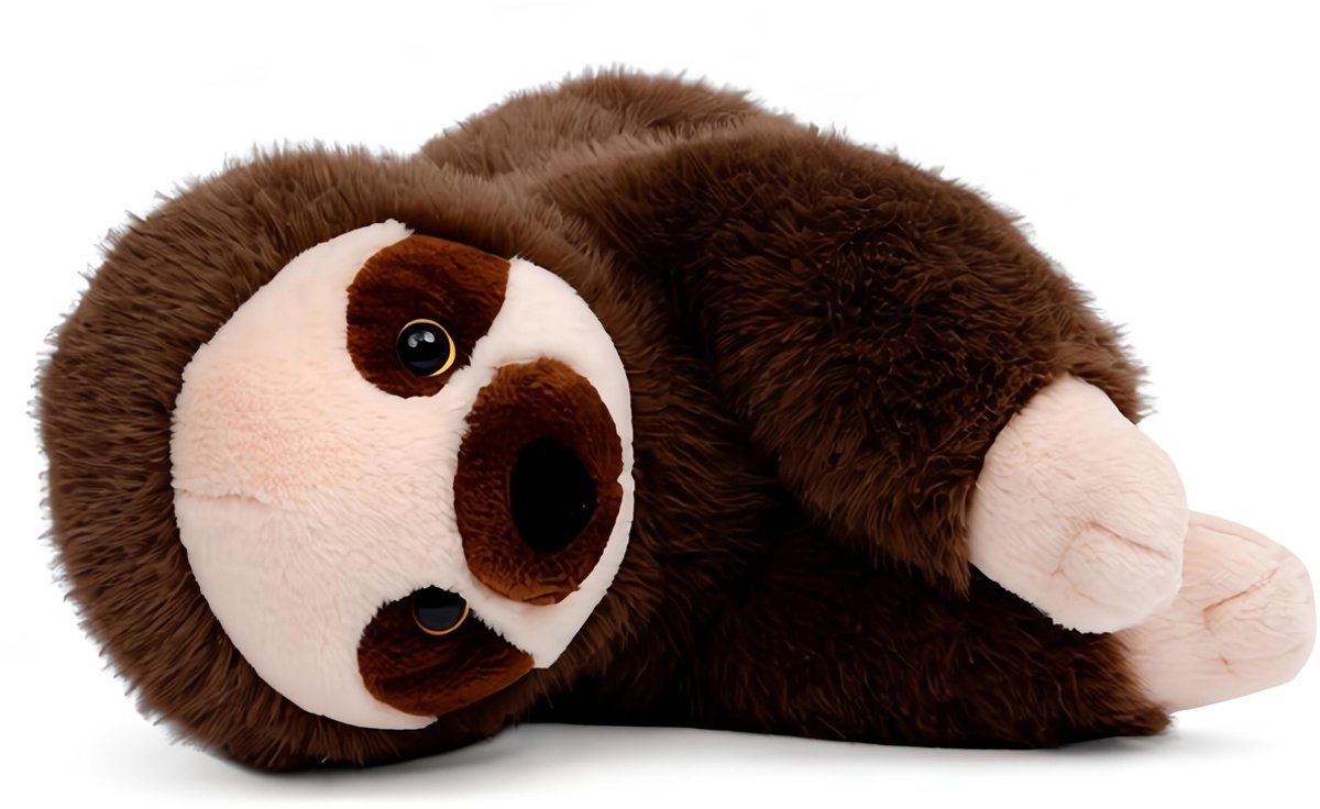 ONE LOVE knuffel - luiaard ollie - 38cm - bruin crème - 0 jaar