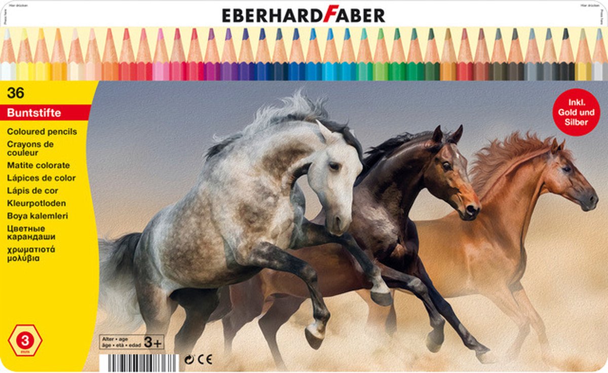Eberhard Faber kleurpotloden - classic - 36 stuks - metaaletui - ef-514836