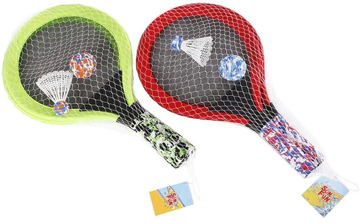 Merkloos Sans Marque Sun fun strand tennisset
