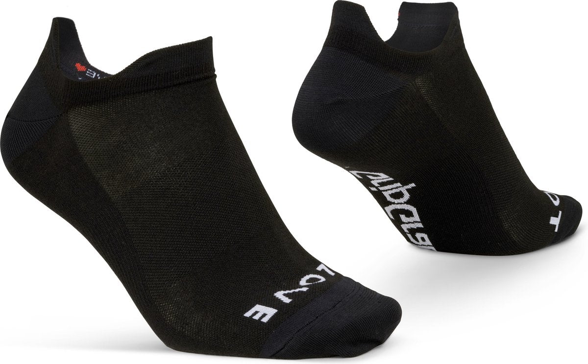 GripGrab - classic no show zomer fietssokken 1 paar enkelsokken coolmax sport sokken - zwart - unisex - maat l (44-47)