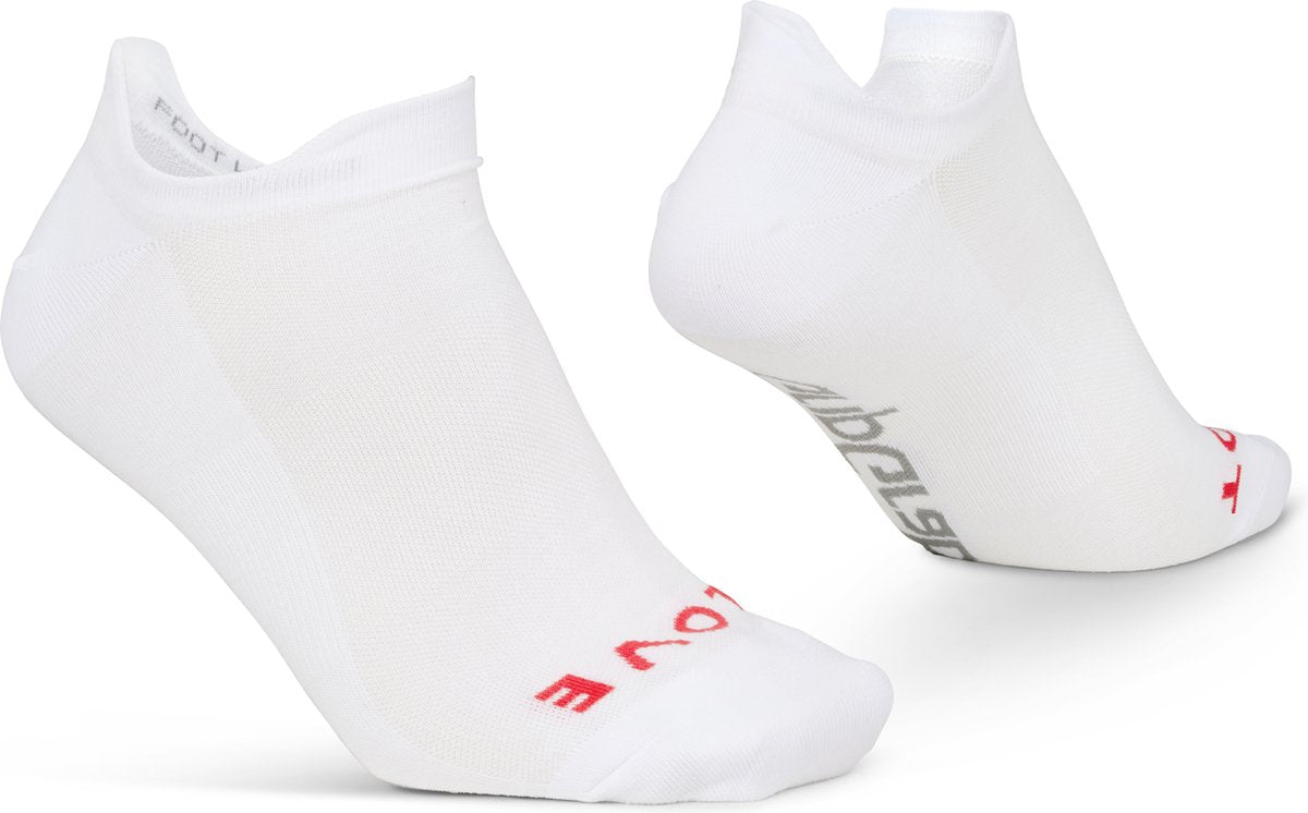GripGrab - classic no show zomer fietssokken 1 paar enkelsokken coolmax sport sokken - wit - unisex - maat xs (35-38)