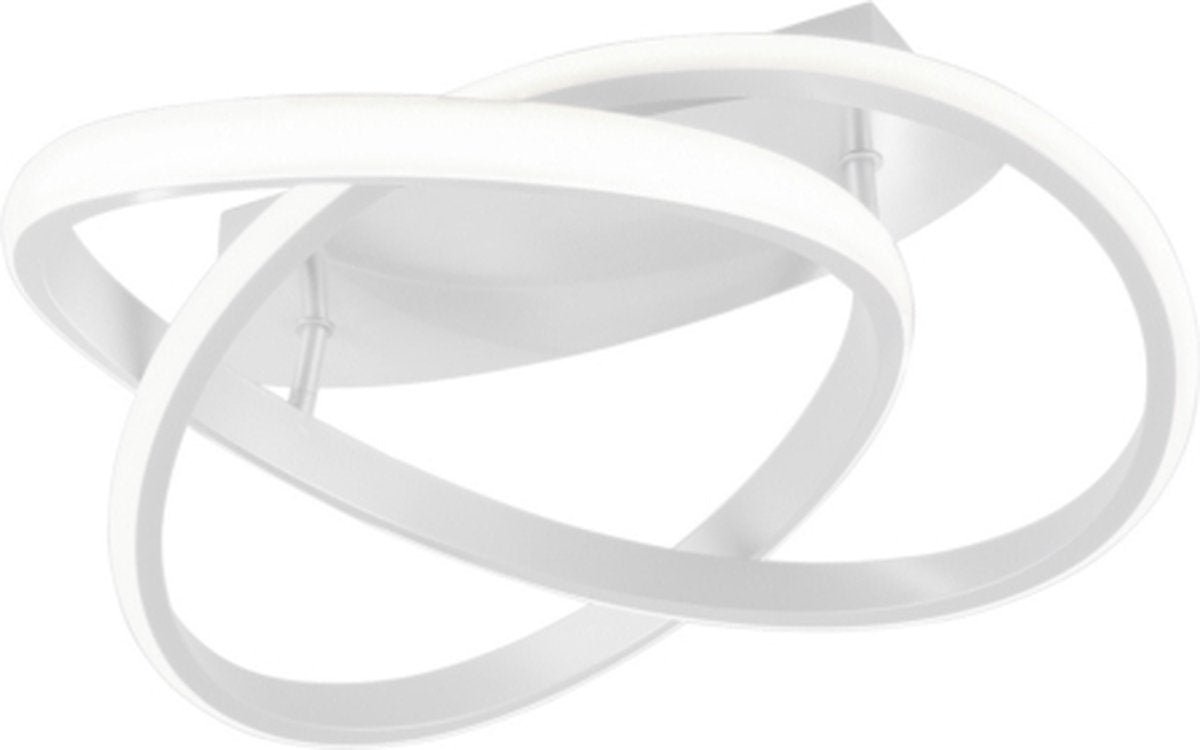 RL LIVE YOUR LIGHT Reality course - plafondlamp - wit mat - incl. 1x smd 18w - dimbaar met schakelaar - plafondbevestiging - niet geschikt voor externe dimmer - 4000k