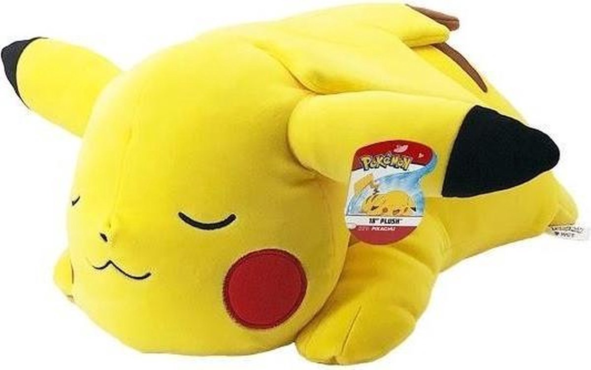 Pokémon pluche - slapende pikachu 45 cm