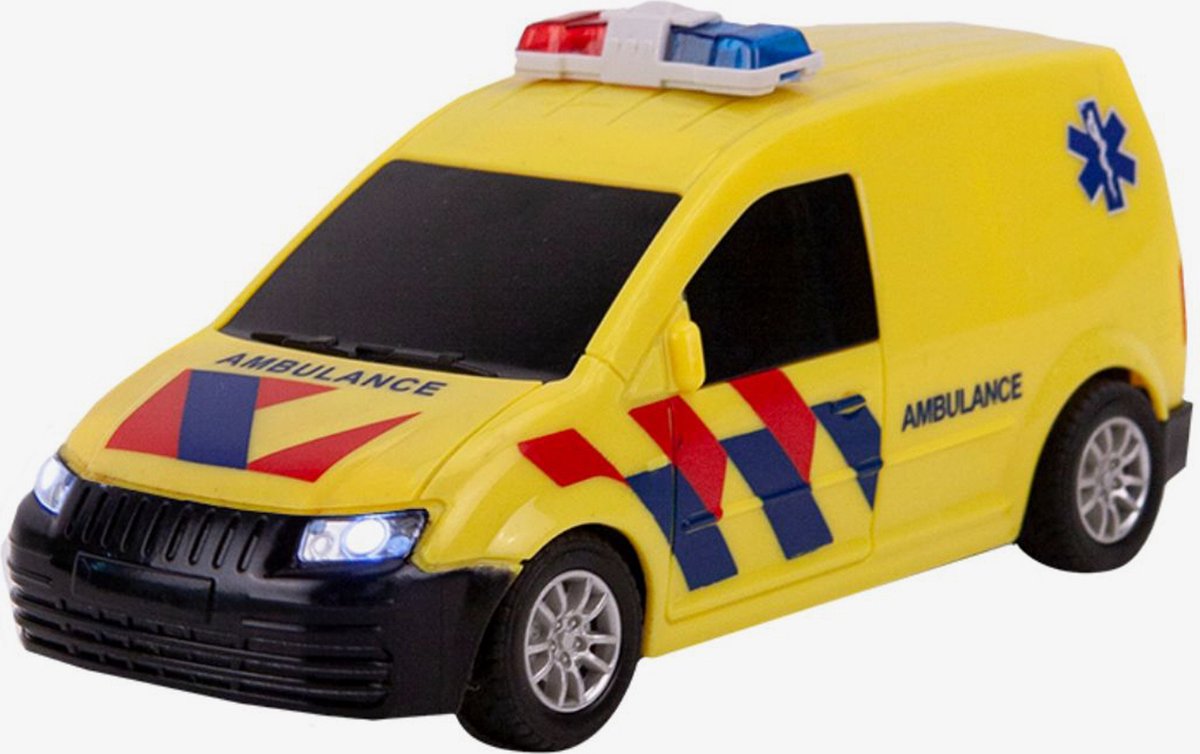 Rapid Wheels Ambulance met licht radiografisch bestuurbare auto - geel
