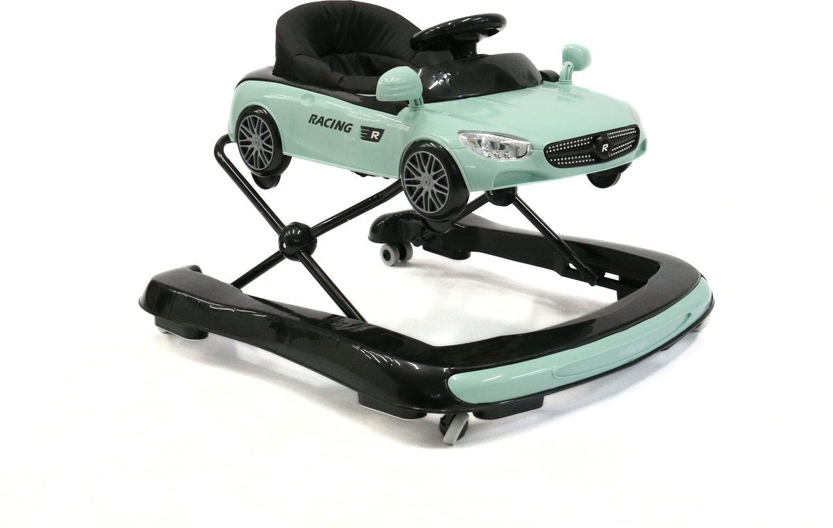 Bo Jungle - loopstoeltje baby - loopwagen walker - afneembare auto - verstelbaar - walker poppy green