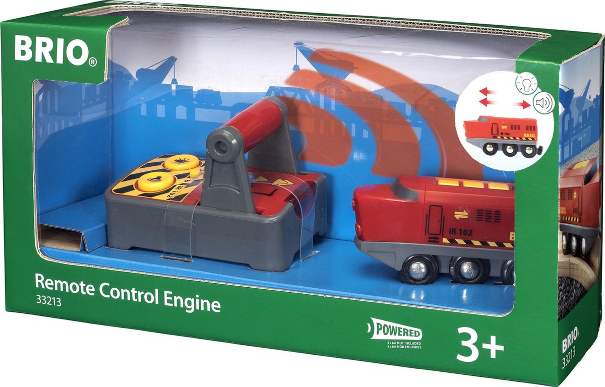 BRIO rode rc trein locomotief - met afstandsbediening en licht geluid - 33213