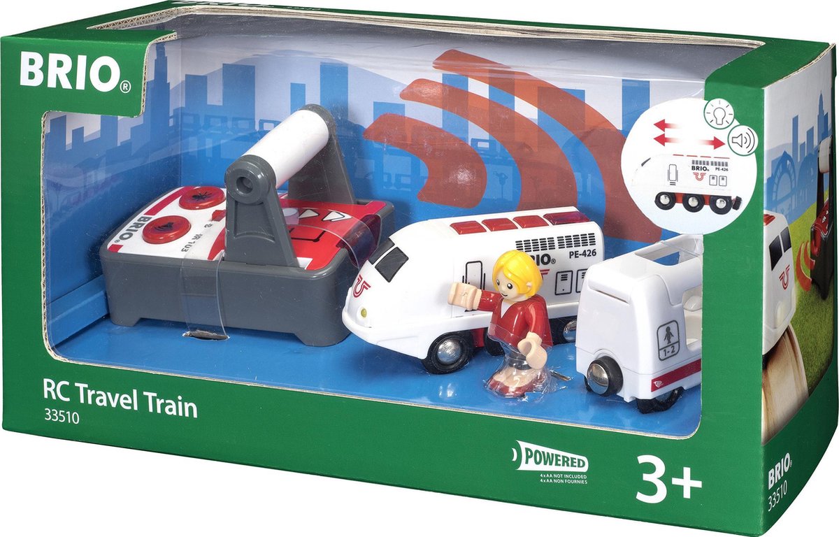 BRIO witte rc locomotief met afstandsbediening - 33510 - treinbaanonderdeel