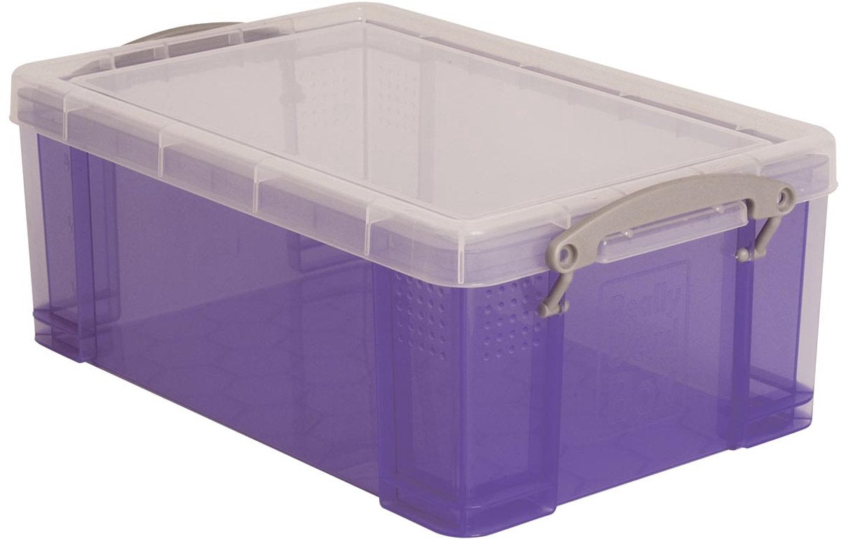 Really Useful Boxes Really useful box 9 liter transparant paars