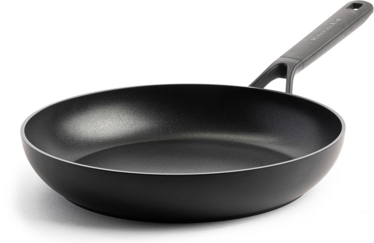 KitchenAid classic forged aluminium koekenpan ø28cm - zwart - inductie - anti-aanbak - pfas-vrij