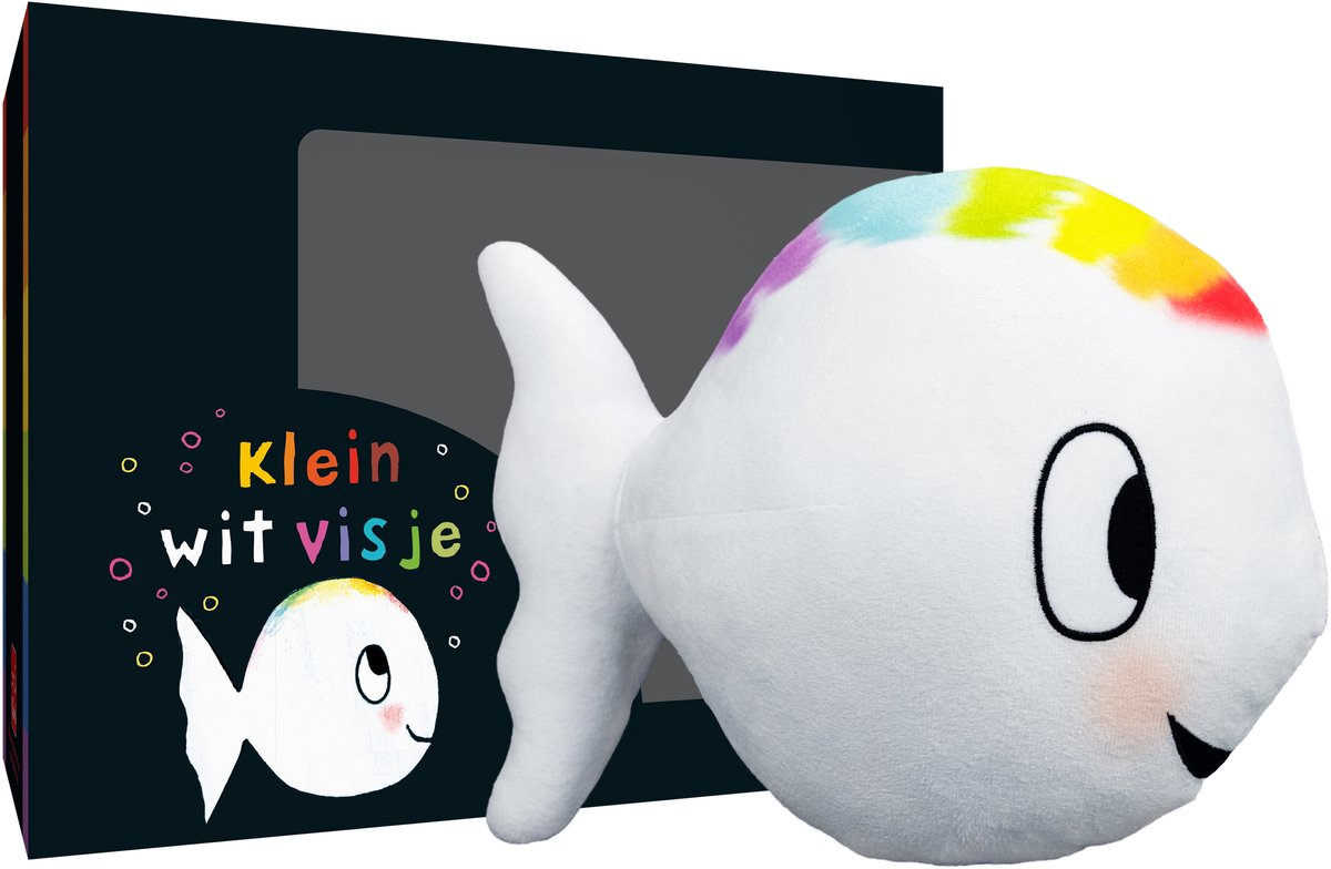 Clavis Klein wit visje knuffel ca. 32 cm