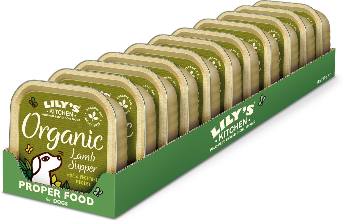 Lily's Kitchen - hondenvoer - biologisch natvoer - lam - 11 x 150 g