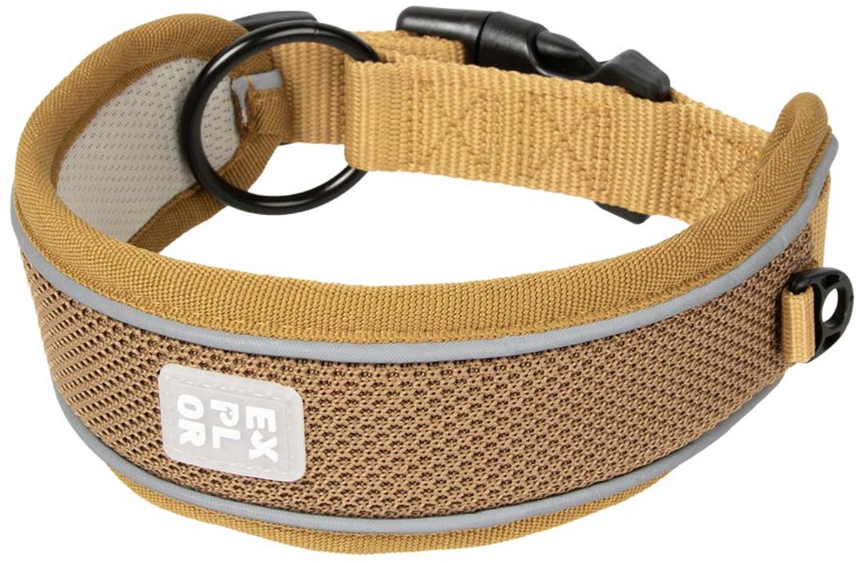 Explor Duvoplus ultimate fit halsband control classic voor honden xl-52-61cm honey gold