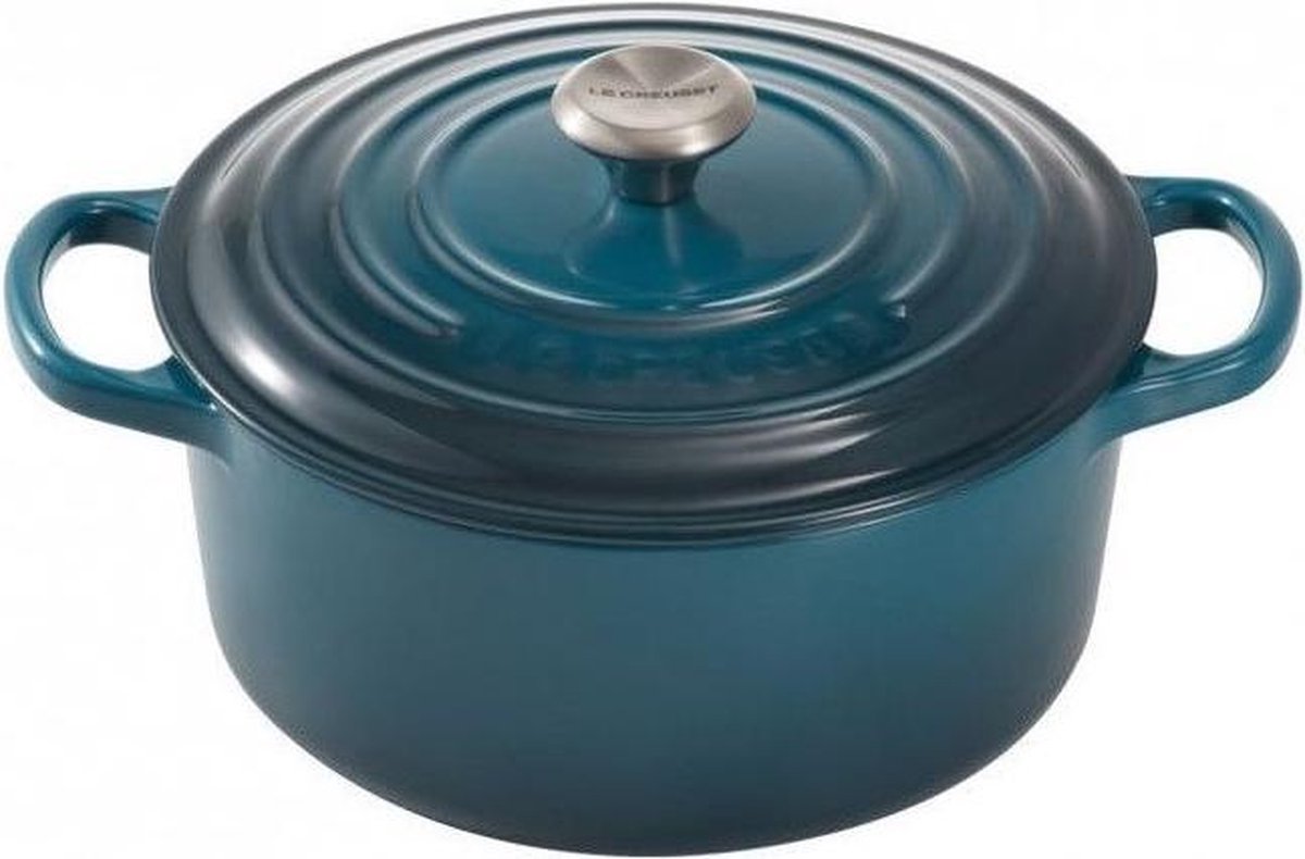 Le Creuset braad- stoofpan - ø 24cm - deep teal