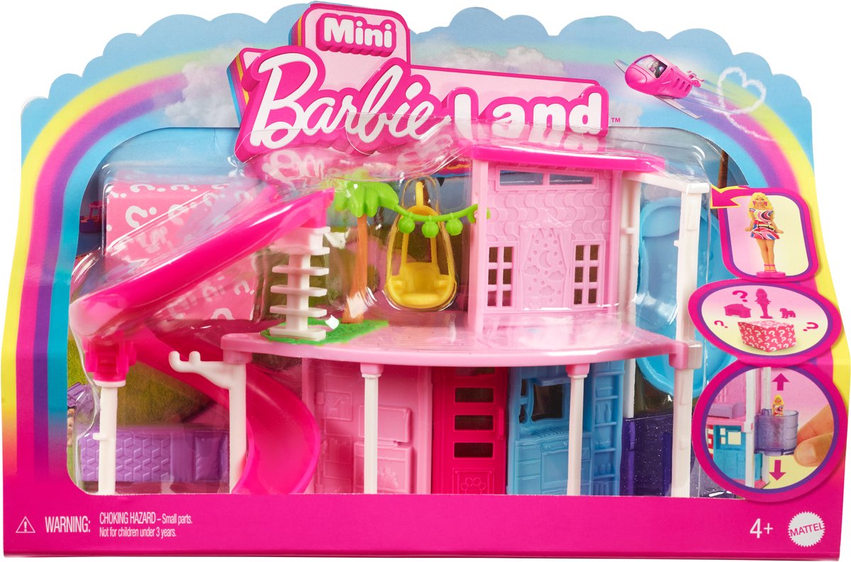 Mattel Barbie mini barbieland minipoppenhuis - droomhuis met verrassingsminipopje - willekeurig model