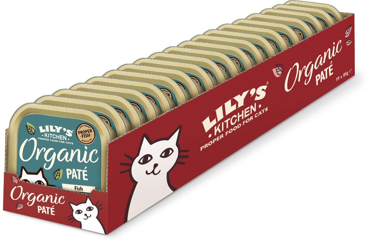 Lily's Kitchen - kattenvoer - natvoer - biologische paté met oceaanvis - 19 x 85 g