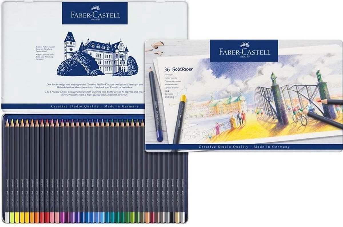 Faber-Castell goldfaber kleurpotloden - blik 36 stuks - fc-114736