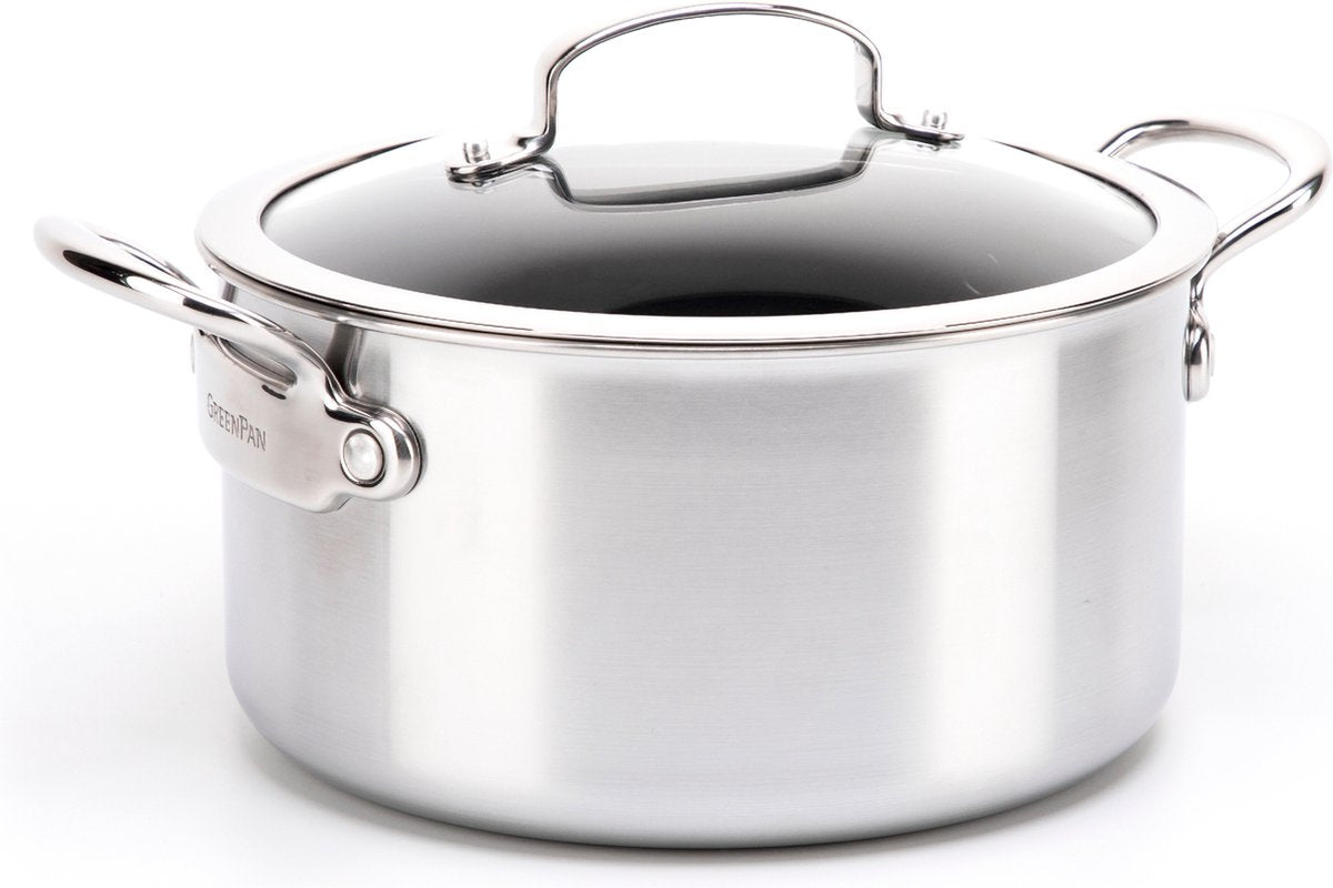 GreenPan barcelona evershine kookpot met deksel 24cm 5.8l