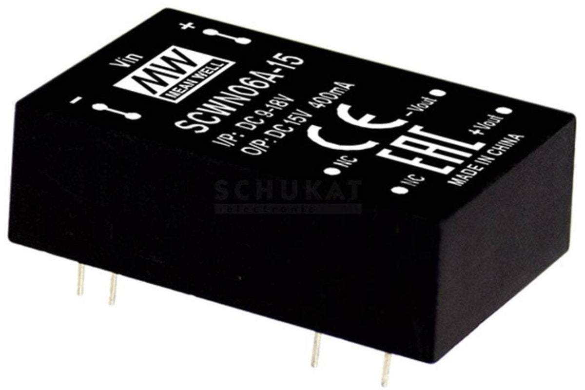 MW Mean Well scwn06c-03 dc dc-convertermodule 1.2 a 6 w aantal uitgangen: 1 x inhoud 1 stuk(s)