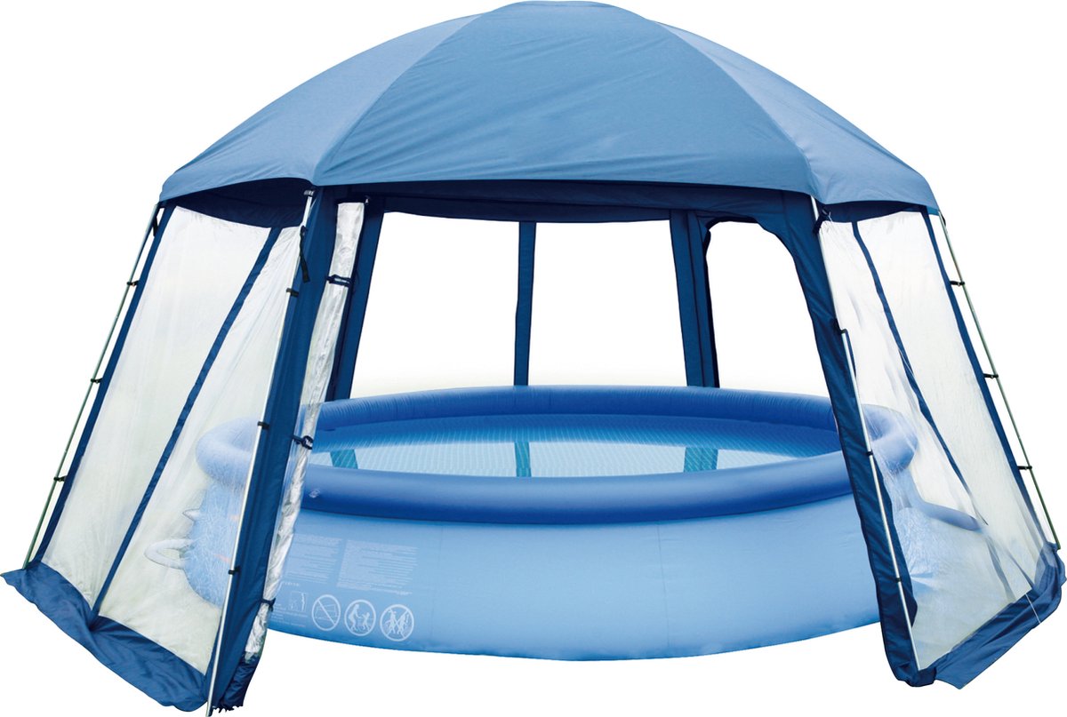 Blue Bay Blue-bay-zwembadoverkapping-type-i-433x500x250-cm-blauw