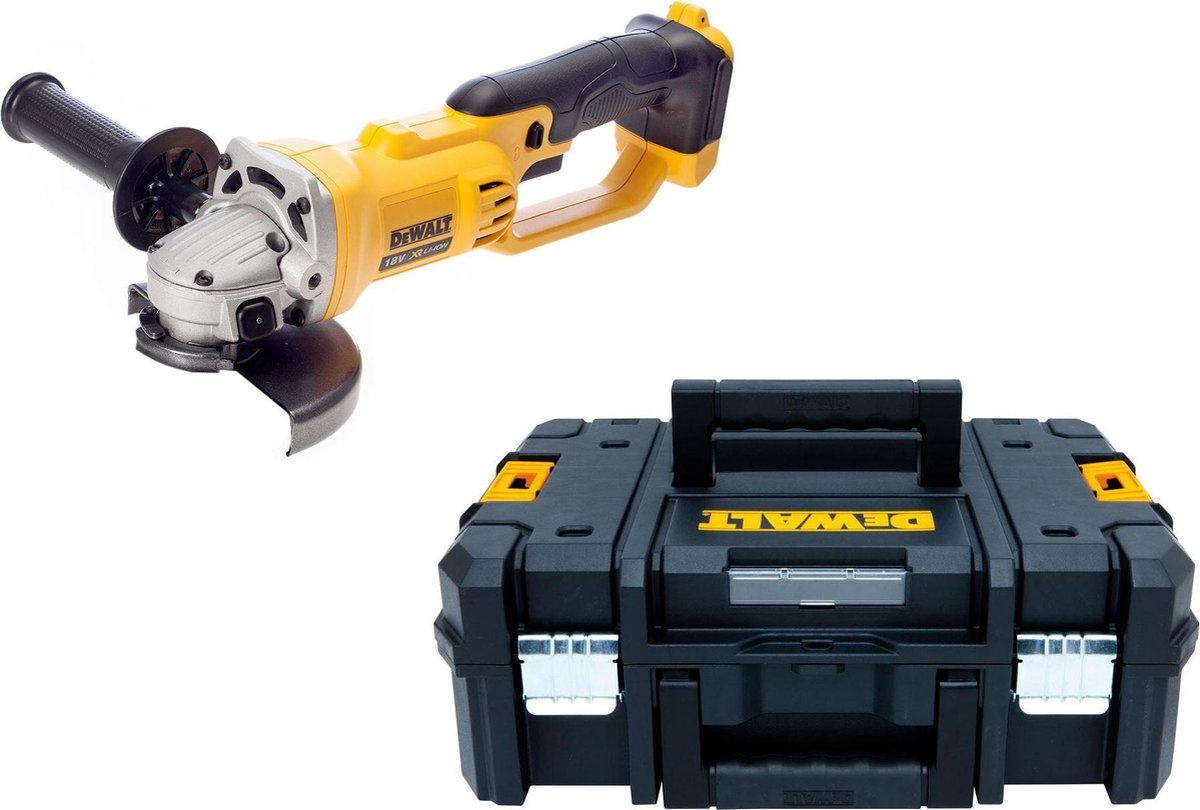 DeWalt dcg412nt 18v li-ion accu haakse slijper body in tstak - 125mm