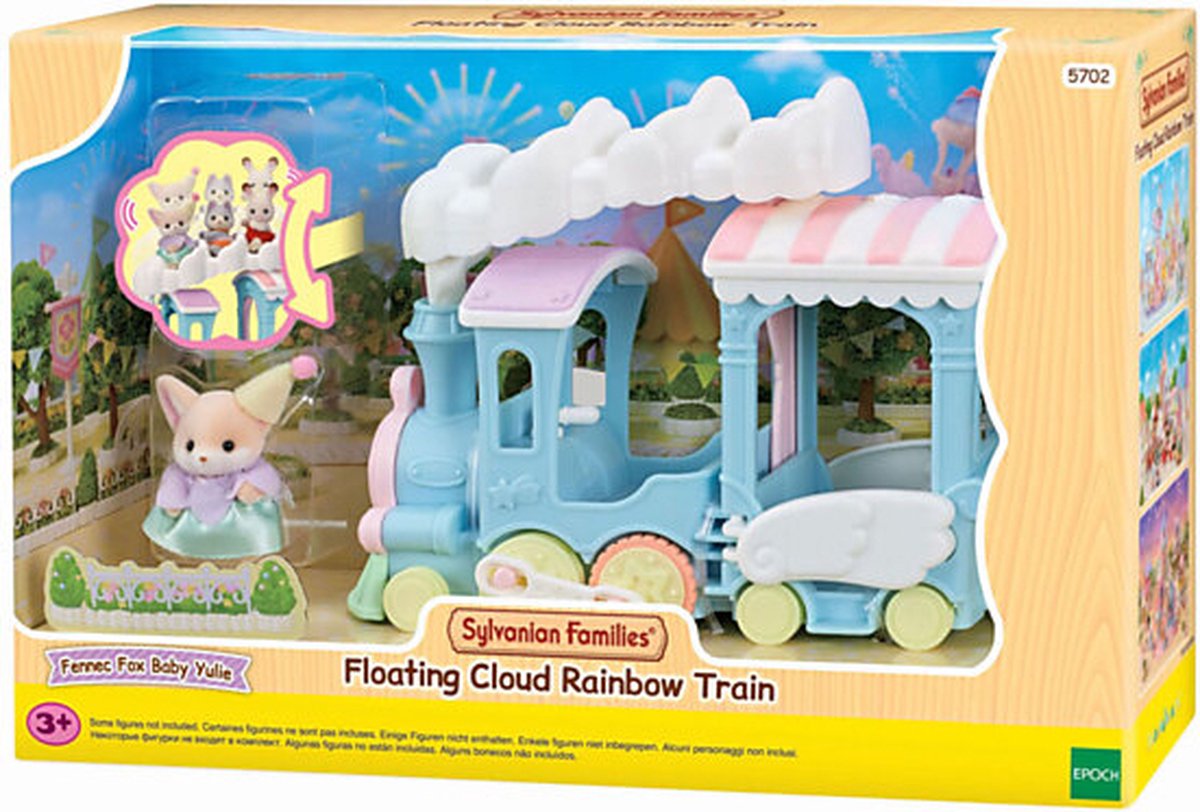 Sylvanian Families 5702 wolken regenboogtrein- 1 fluweelzachte baby speelfiguur