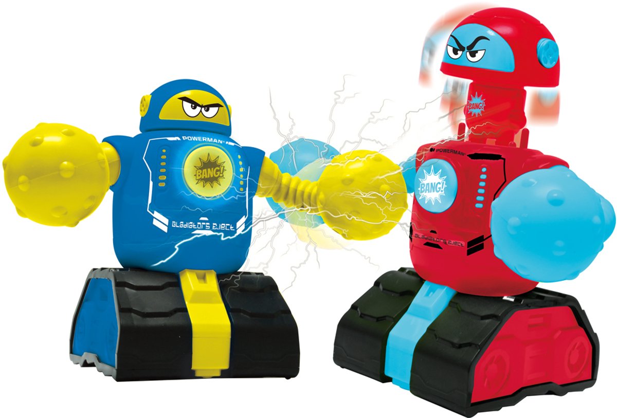 Lexibook Powerman® fighters – set van 2 vechtrobots met uitwerpbare figuren, licht- en geluidseffecten