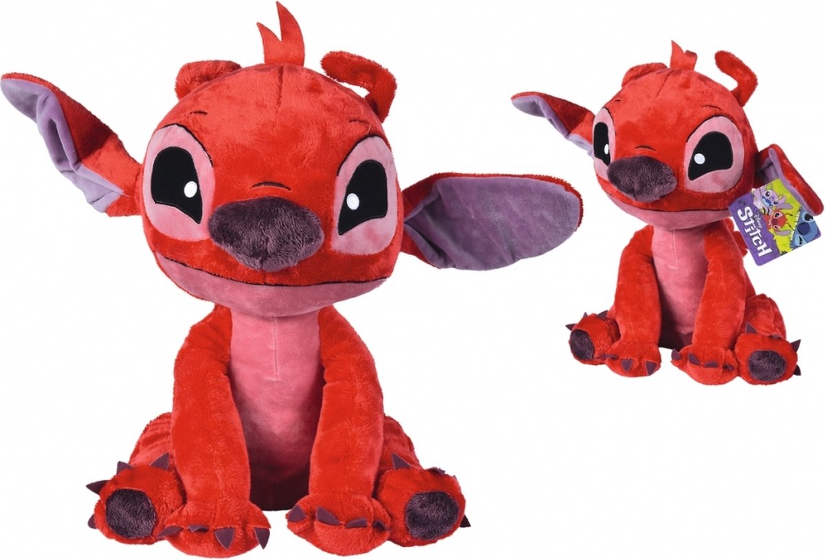 Simba Disney - lilo stitch - leroy - 50 cm - pluche - rood - alle leeftijden - knuffel